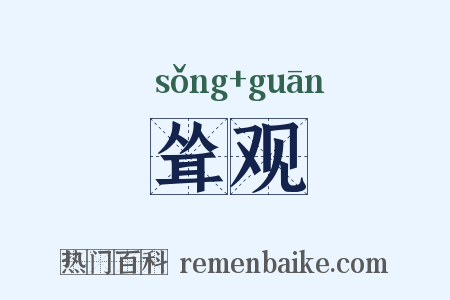 耸观是什么意思的图片